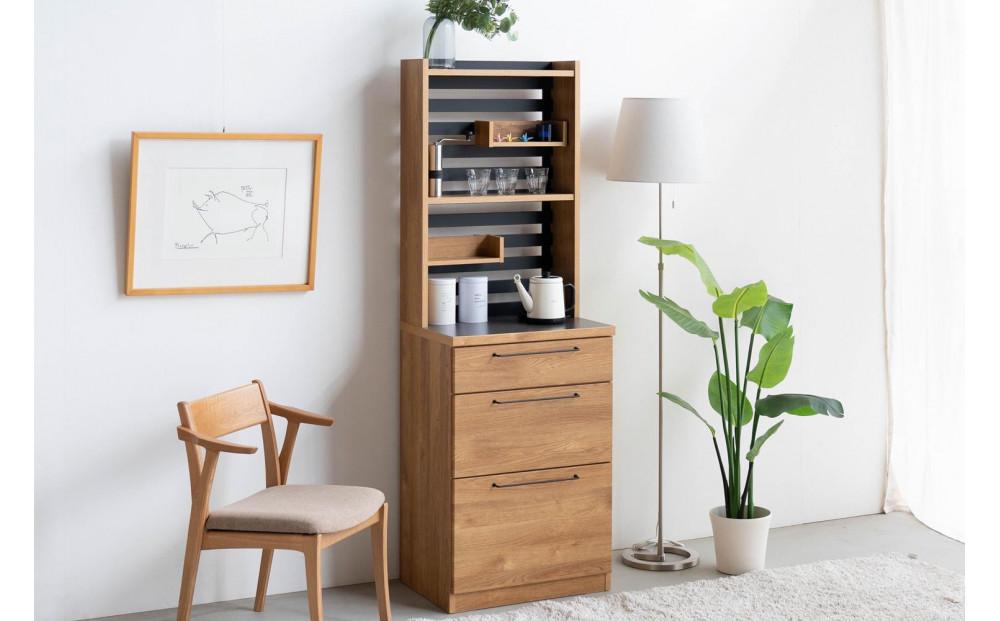 シェイド 60シェルフ 幅59.9 奥行45 高さ180 ミックスカラーでナチュラルシックなダイニングボード