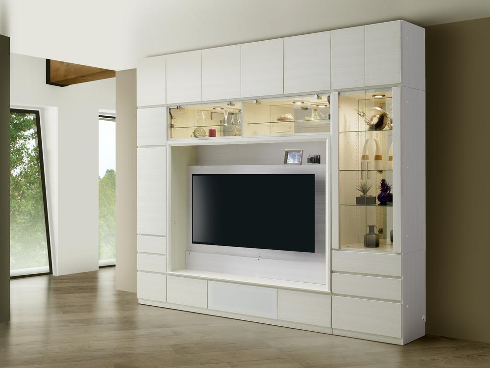 ヴァイス 幅180cm 専用上置き 高さオーダー 壁面収納 テレビボード用 リビング収納 高級 大川家具【開梱設置】