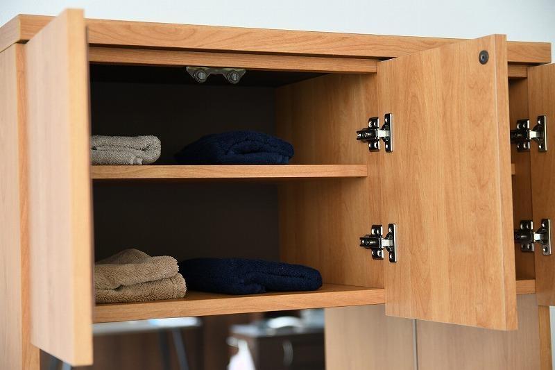 家具 靴 収納 玄関収納 幅80cm シューズボックス ラック オープン 鏡付き【ブラウン】