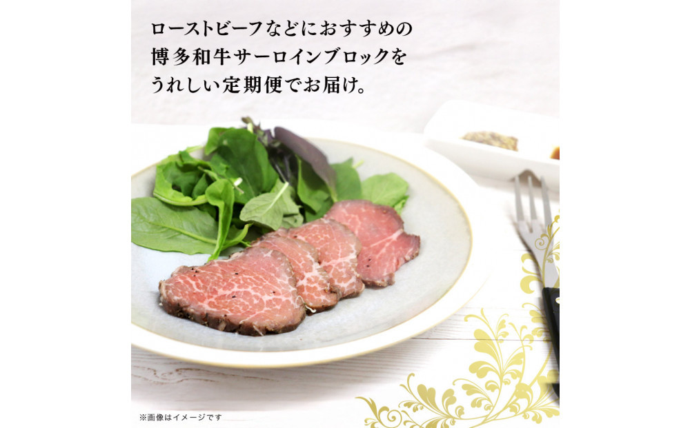 博多和牛 サーロインブロック 定期便全12回 計約6kg(約500g×12回)