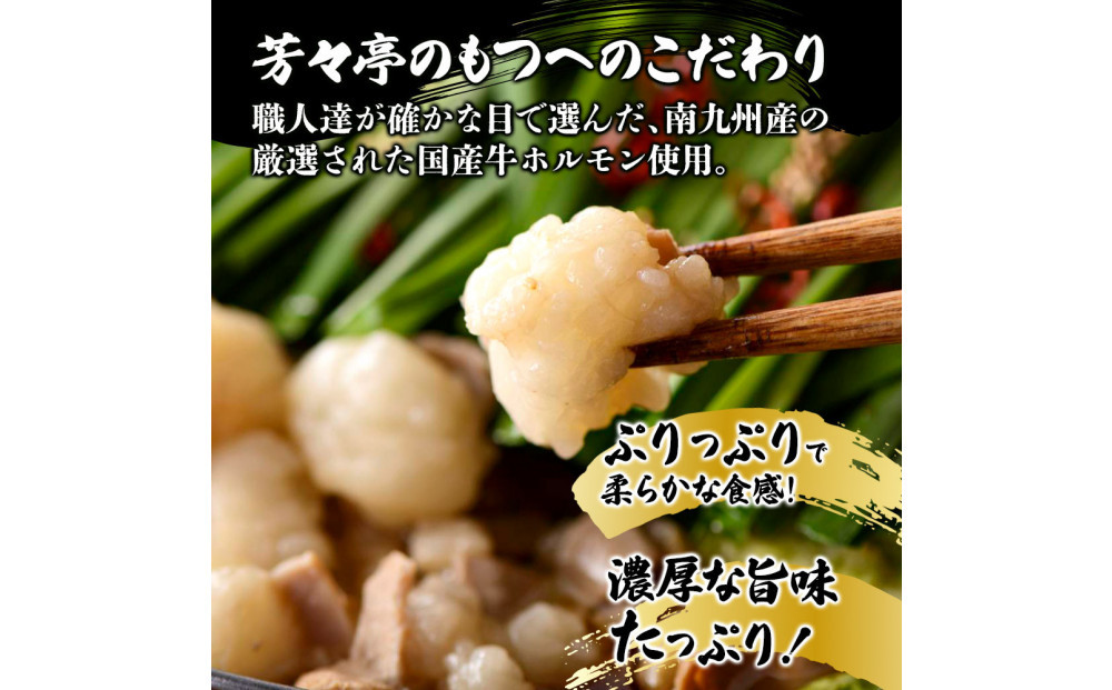 【芳々亭】もつ鍋2～3人前セット（味噌味）