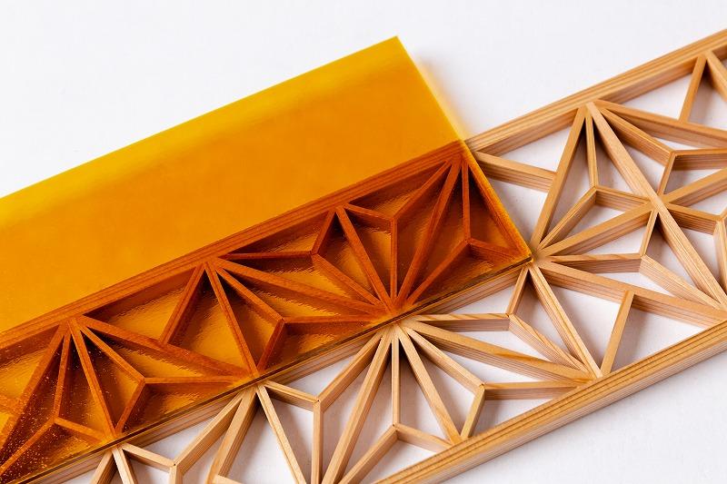 大川組子×大川家具スペシャルアドバイザー コラボ ガラス皿