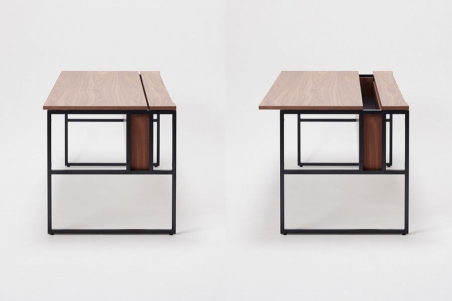 パソコンデスク リモートワーク ウォールナット 120×70 WAAKstation2WN 1207