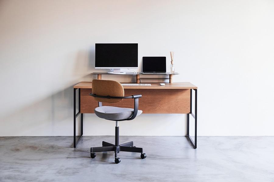 パソコンデスク リモートワーク オーク 140×70 WAAKstation2OK 1407