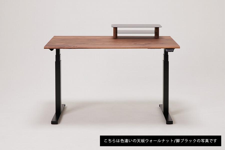 【幅120cm】【オーク】【ミニシェルフ付】 電動昇降デスク 無垢材 パソコンデスク WAAKstandingPro