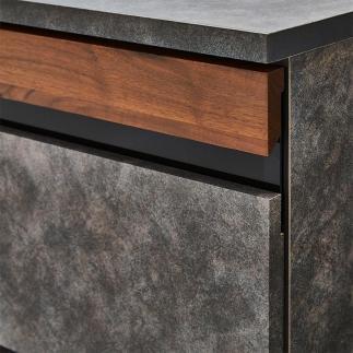 テレビボード 幅150☆ 天然木 ウォールナット無垢材 グレー　カラー：DGY