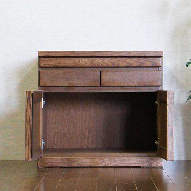 仏壇台 仏壇下台 お仏壇 大川家具 完成品 60cm 幅60cm ミニ仏壇 小型仏壇 日本製 AKBU-02-60L ライトブラウン