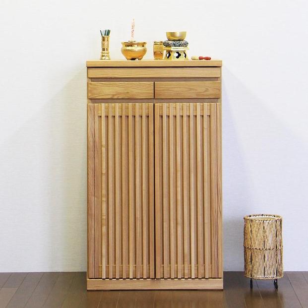 仏壇台 仏壇下台 お仏壇 大川家具 完成品 60cm 幅60cm ミニ仏壇 小型仏壇 日本製 AKBU-02-60H ナチュラル