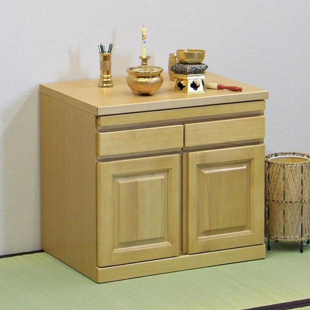 仏壇台 仏壇下台 お仏壇 大川家具 完成品 60cm 幅60cm ミニ仏壇 小型仏壇 日本製 AKBU-01-60L ナチュラル
