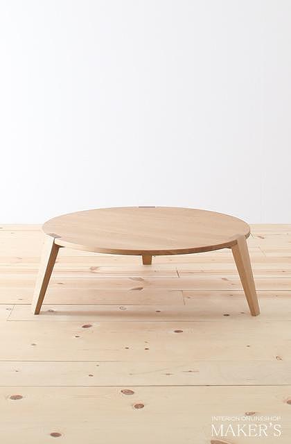 センターテーブル　ハンネ　オーク無垢　90-110 サイズオーダー可【大川市・辻製作所】