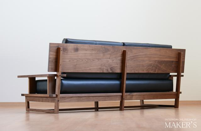 ウッドフレーム ソファ MIYABIO ウォールナット 無垢材【福岡県・辻製作所】