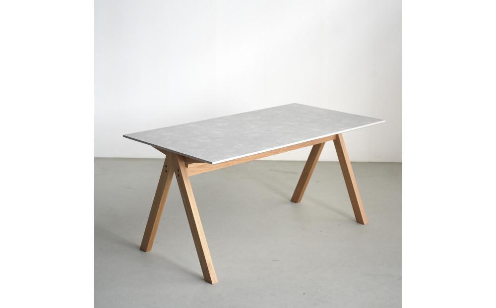 ダイニングテーブル SALA オーク無垢材 棚付 メラミン 辻製作所 大川市