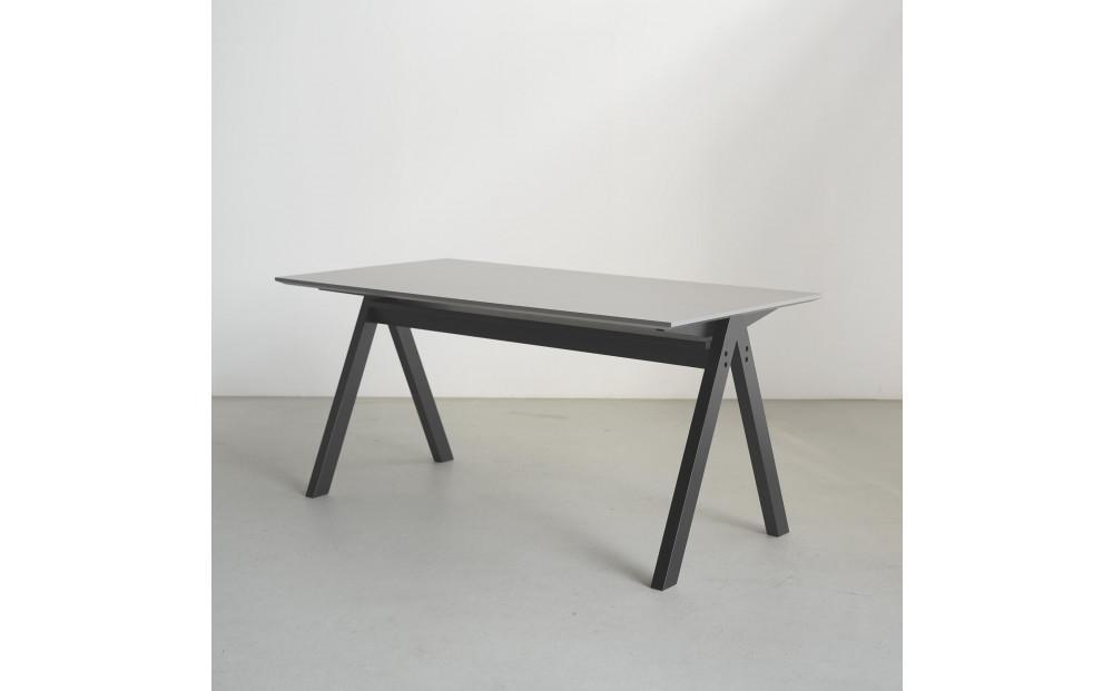 ダイニングテーブル SALA ビーチ無垢材 ブラック 棚付 メラミン 辻製作所 大川市