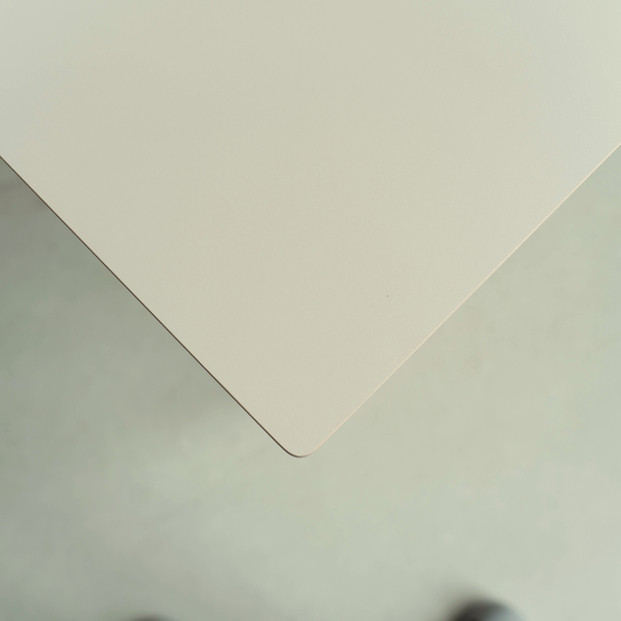 グレージュ 傷に強い ダイニングテーブル GENE 150×80 メラミン オーク無垢 辻製作所 大川市