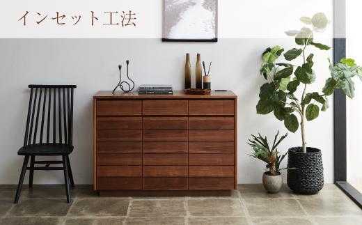 120幅 サイドボード ウォールナット 国産 日本製 大川家具 完成品 天然木 木製 無垢 サイドボード キャビネット リビングボード ブラウン 茶