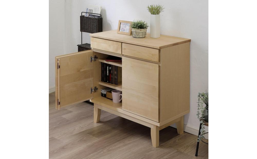 大川家具 幅80cm サイドボード 無垢材 -lahm-ラーム