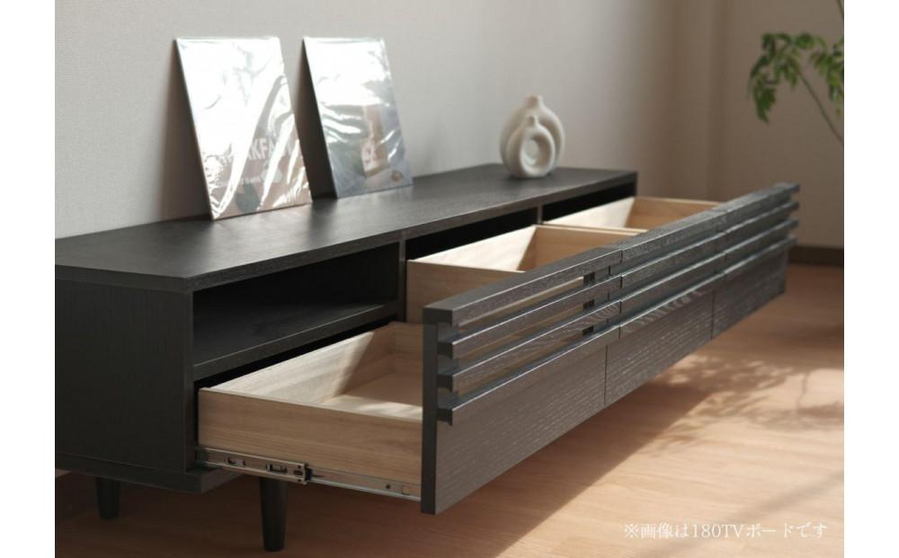 大川家具 幅153cm テレビボード 黒 -cresson-クレソン