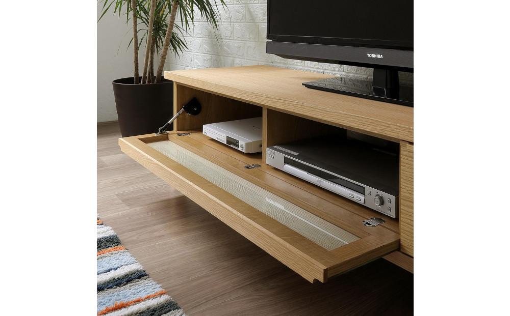 大川家具 幅153cm テレビボード レッドオーク -leo-レオ