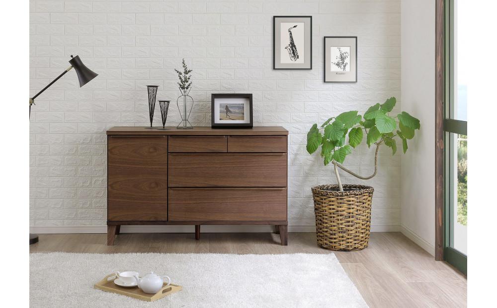 大川家具 幅120cm サイドボード レッドオーク -leo-レオ