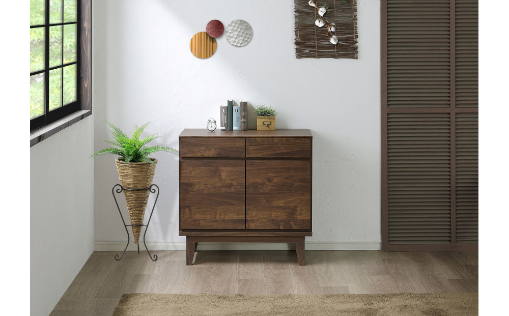 【レッドオーク】大川家具 幅80cm サイドボード-ramsey-ラムジー