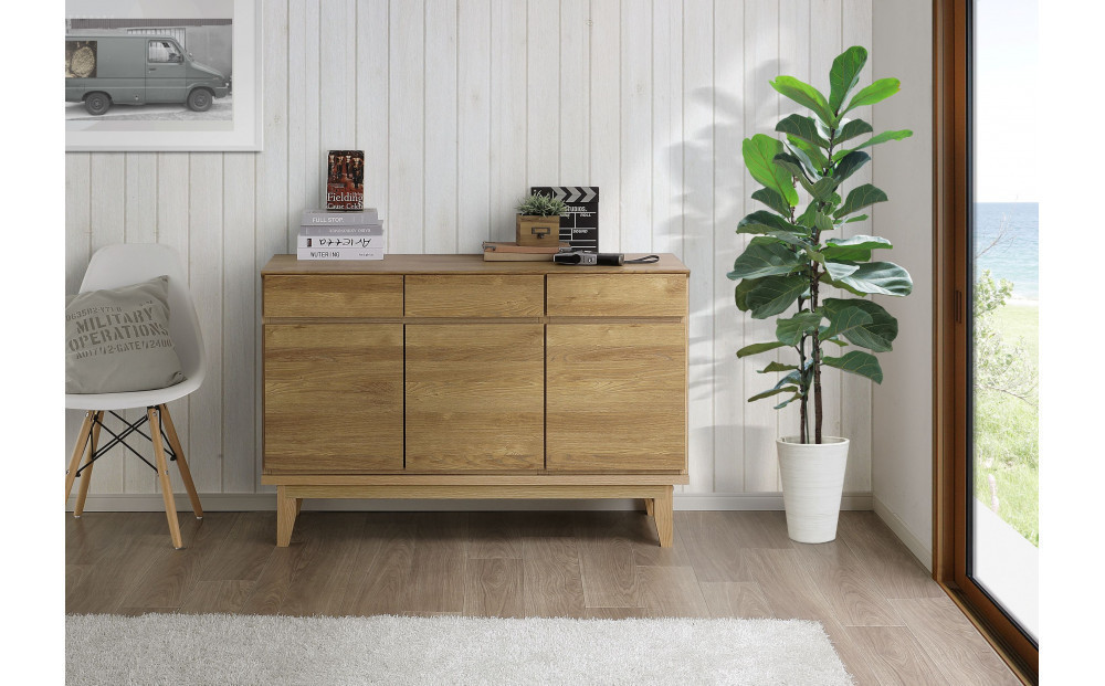 【ウォールナット】大川家具 幅120cm サイドボード -ramsey-ラムジー