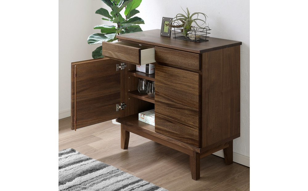 大川家具 幅80cm サイドボード 無垢材 -owl-オウル