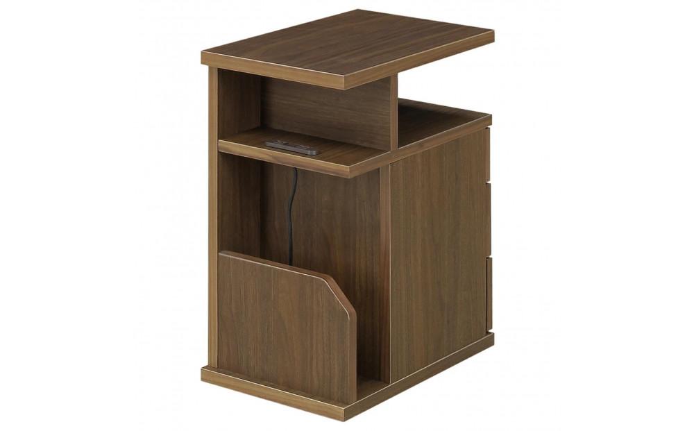 クエスト ナイトテーブル左OP(ウォールナット色) キャスター付き