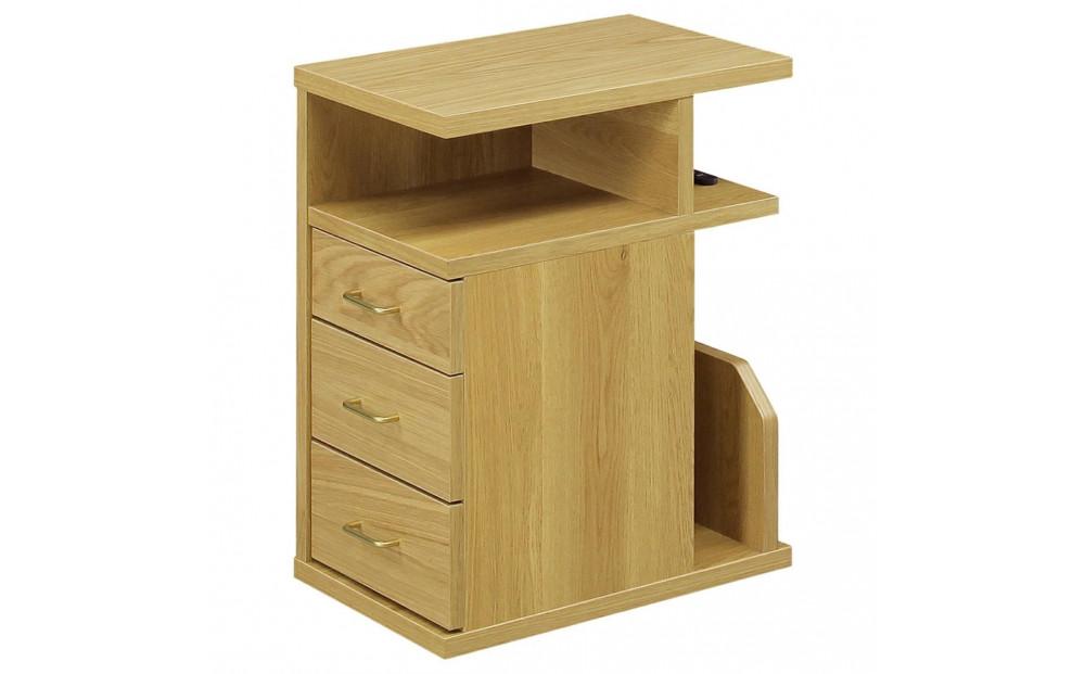 クエスト ナイトテーブル右OP(ナチュラル色) キャスター付き