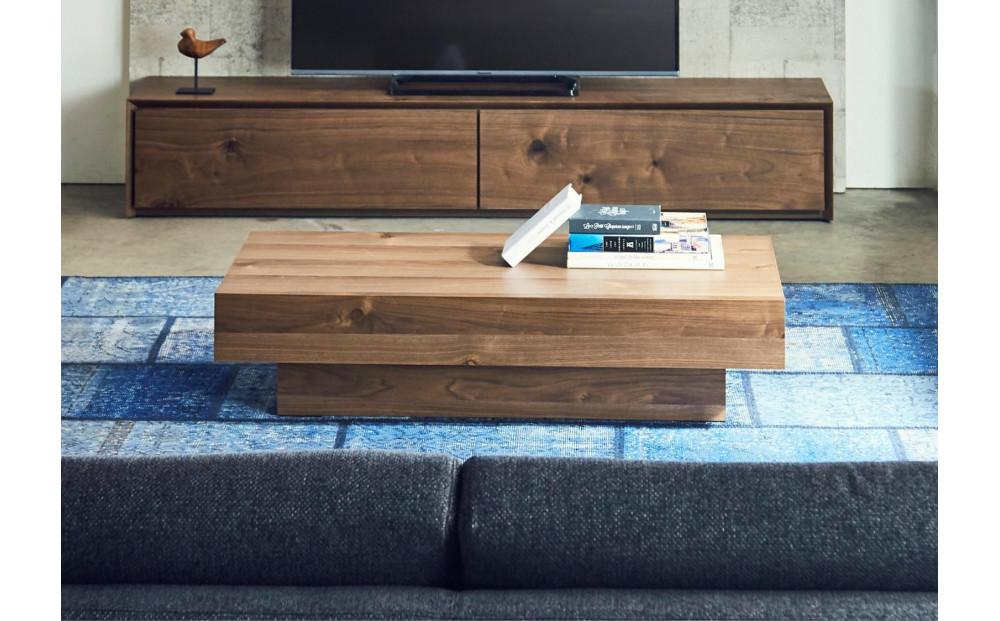 【開梱設置込み】センターテーブル ローテーブル 幅120×奥行60×高さ30cm テーブル ダイニング【表面材：ウォールナット】日本製 国産 免疫家具 大川家具