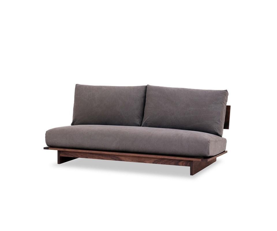 【開梱設置込み】ソファ 3人掛け ウォールナット無垢 2B1S 免疫家具 国産 家具 大川【カラー：海松茶色】