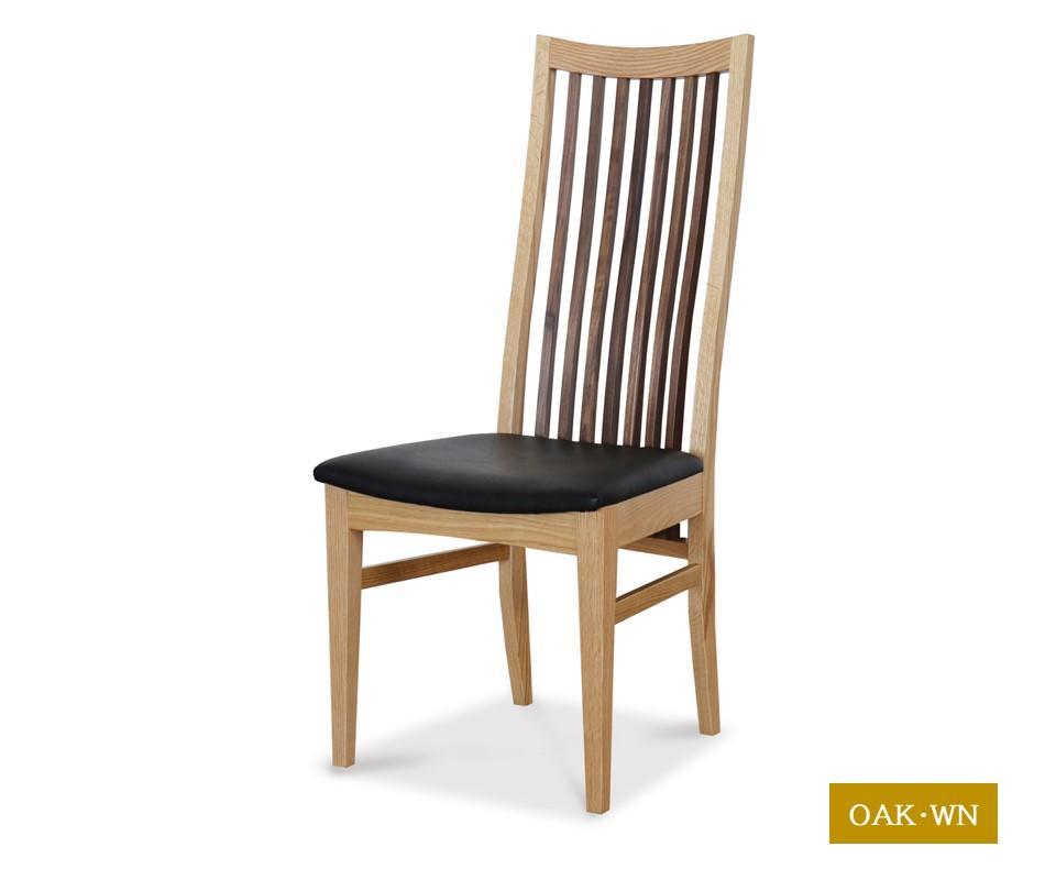 ダイニングチェア OAK・WN 完成品 ハイバックチェア チェア レッドオーク ウォールナット 免疫家具 国産 家具 大川