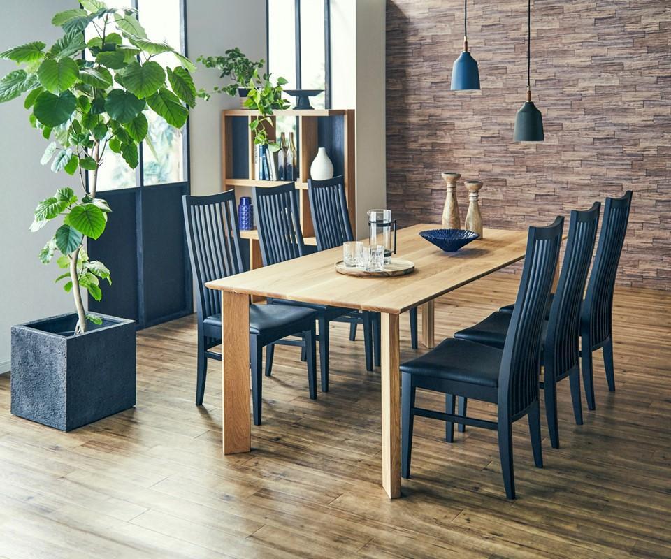 ダイニングチェア BK 完成品 ハイバックチェア チェア ブラック 黒 免疫家具 国産 家具 大川