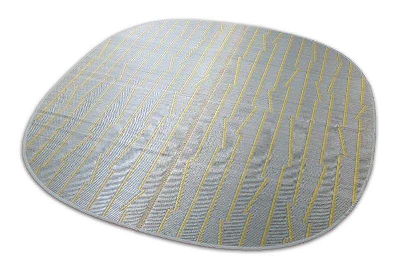 OTO い草ラグ(L)190×190cm【POKI-POKI GY】