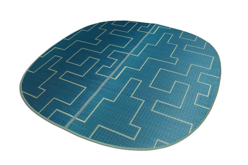 OTO い草ラグ(L)190×190cm【KAKU-KAKU BL】