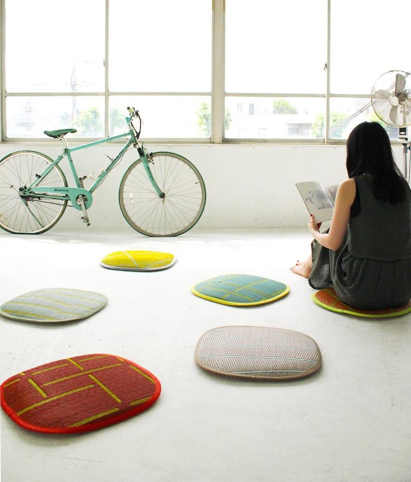 OTO い草クッション 35×35cm 2枚組【MACHI-MACHI GRN】