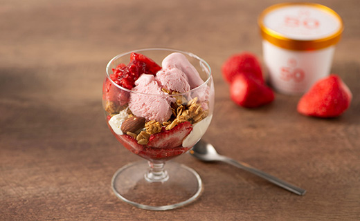 武下さんちのあまおう50％ミルクジェラート6カップギフト 濃厚なのに後味さっぱり！ ご家族3、4名様向け