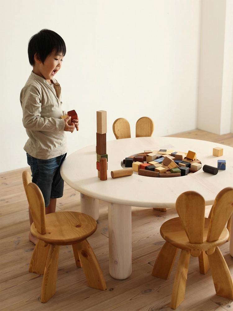 ピッコロ ジョカーレサークルテーブル119ハイ：キッズイエロー