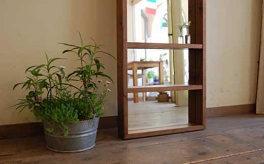 【無垢ウォールナット製インテリアミラー】NO1ミラー ウォールナット