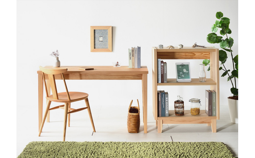 【木の香かおる国産杉の机】木の香デスク（引出しなし） 120 学習机 ウレタン塗装 九州産杉 大川家具