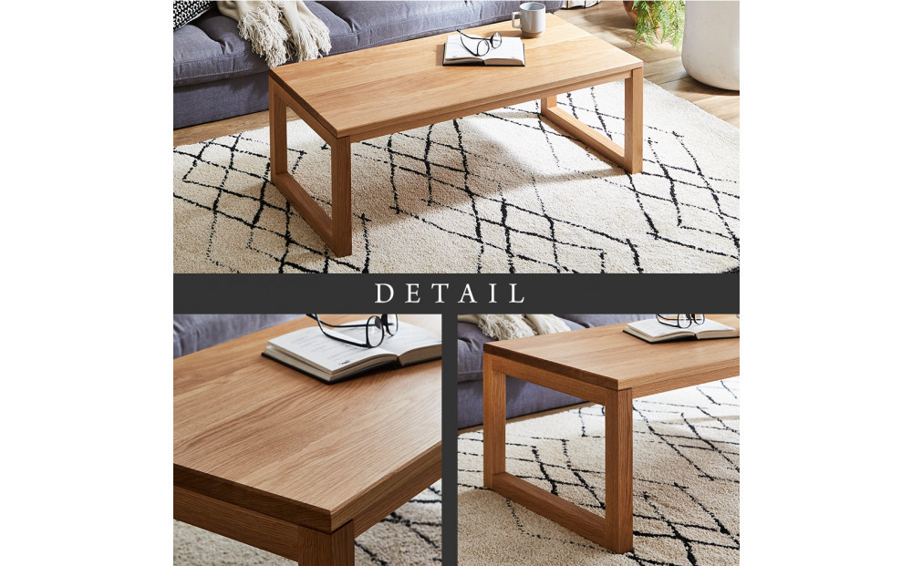 【大川家具】無垢材　センターテーブル　凛　四角脚　幅800【設置付き】WO