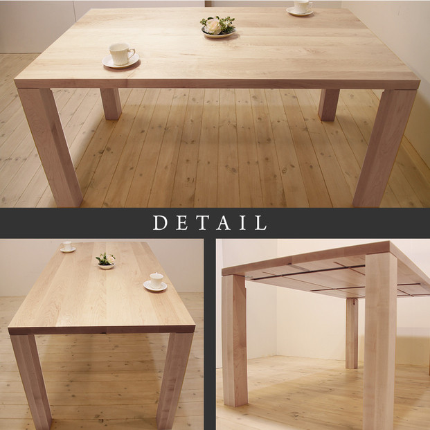 【大川家具】凛 ダイニングテーブル 幅2000mm 奥行800mm 天然木 MP【開梱設置付き】