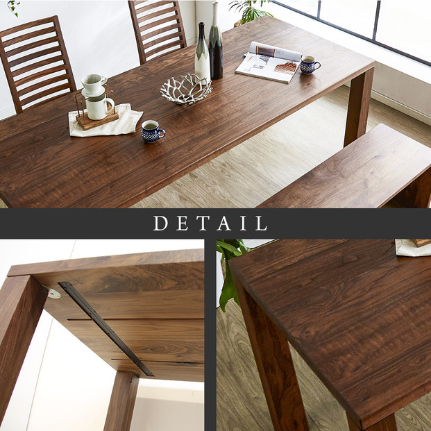 【大川家具】凛ダイニングテーブル幅1500mm奥行800mm天然木無垢 【開梱設置付き】
