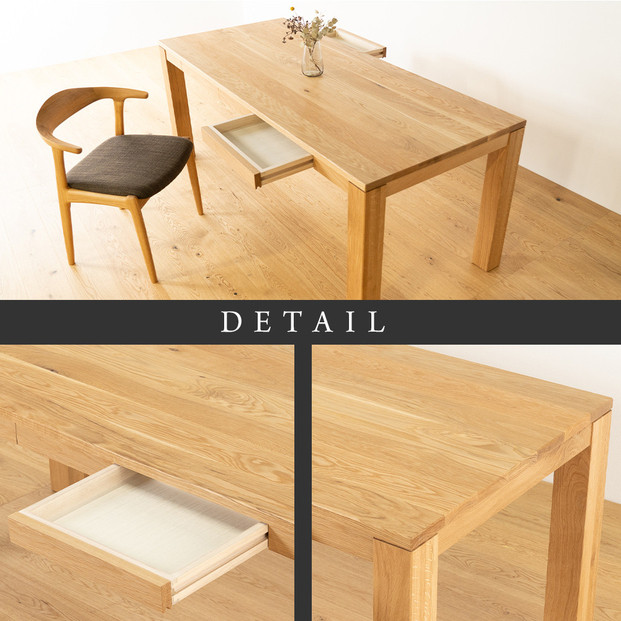 【大川家具】風雅ダイニングテーブル幅1800mm奥行800mm天然木WO 【開梱設置付き】