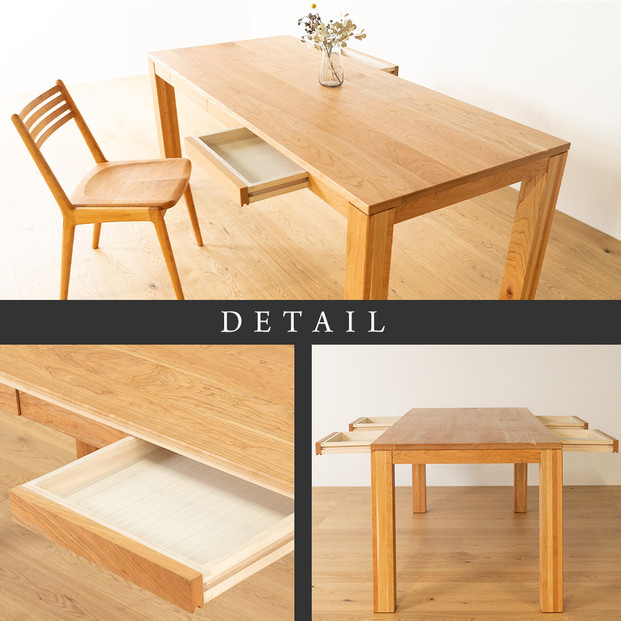 【大川家具】風雅ダイニングテーブル幅1800mm奥行800mm天然木BC【開梱設置付き】