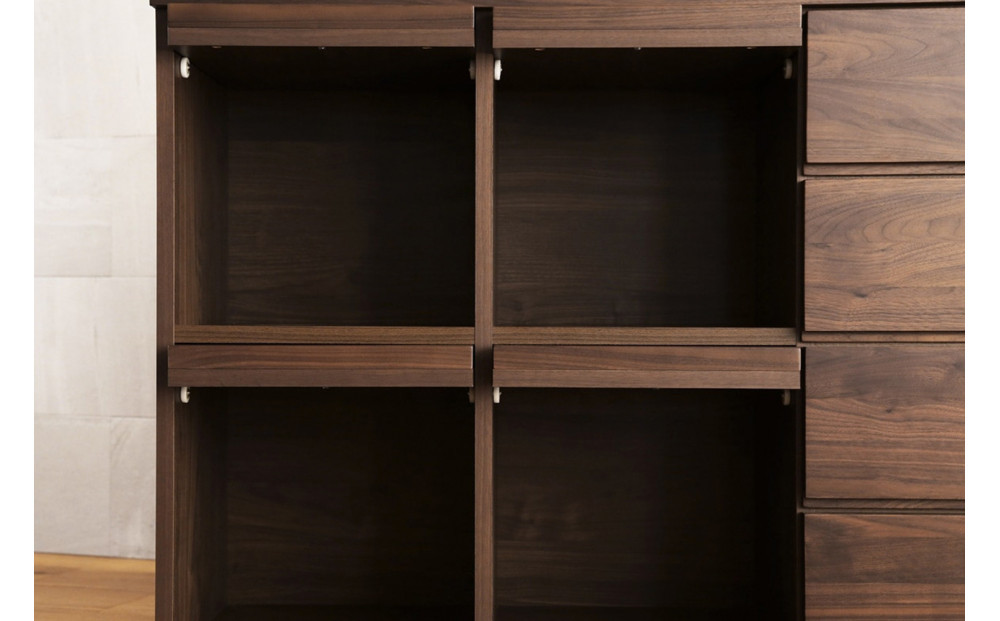 【開梱設置】高野木工 LECCE レッチェ 77マガジンレコードラック ウォルナット【10年保証】