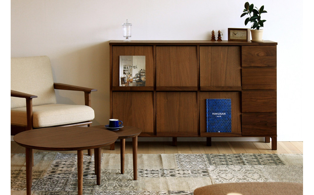 【開梱設置】高野木工 LECCE レッチェ 143マガジンレコードラック ウォルナット【10年保証】