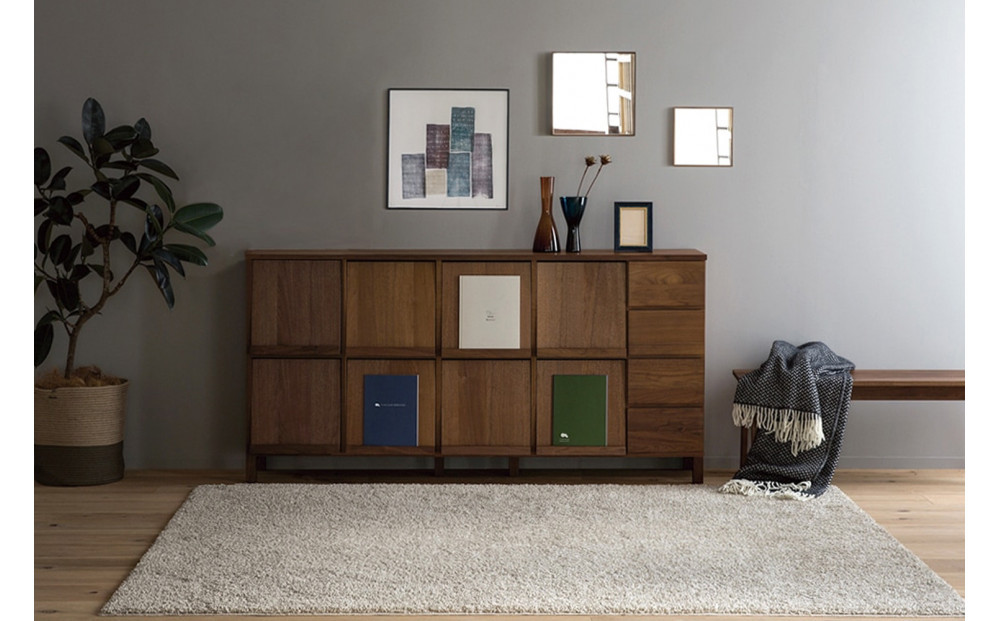 【開梱設置】高野木工 LECCE 180マガジンレコードラック ウォルナット【10年保証】