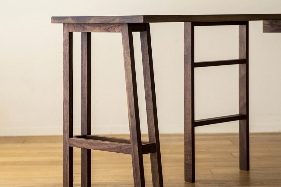 【開梱設置】高野木工 プレーンデスク SET11 ウォルナット（W180×D45cm）【10年保証】