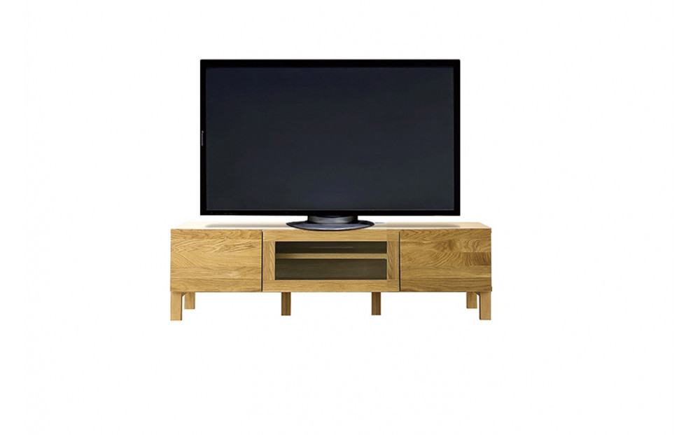 【開梱設置】高野木工 LECCE レッチェ 120TVボード オーク (透明ガラス) 【10年保証】