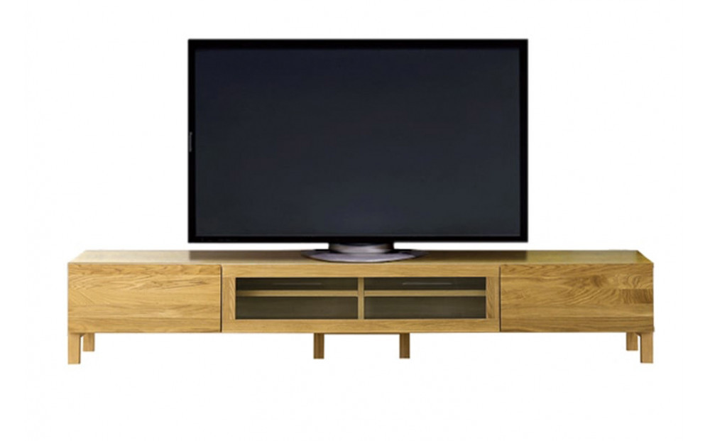 【開梱設置】高野木工 LECCE レッチェ 200TVボード オーク (透明ガラス) 【10年保証】